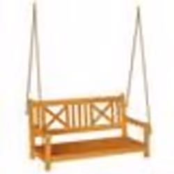 vidaXL Banc swing de jardin 2 places 110x56x58 cm en bois massif d'acacia