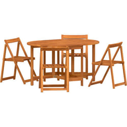 Vidaxl - Ensemble de repas de jardin pliant 5 pièces - Bois d'acacia solide