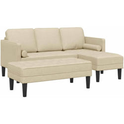 Vidaxl - Ensemble de Canapés 2 pcs Crème 173 x 131 x 67 cm tissu