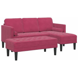 Vidaxl - Ensemble de Canapés 2 pcs Rouge bordeaux 173 x 131 x 67 cm