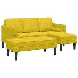 Vidaxl - Ensemble de Canapés 2 pcs Jaune 173 x 131 x 67 cm Velours