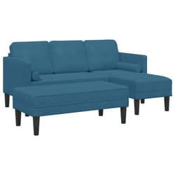 Vidaxl - Ensemble de Canapés 2 pcs Bleu 173 x 131 x 67 cm Velours