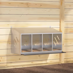 Ce pondoir à poules offre un espace ample et organisé pour que vos poules puissent pondre confortablement leurs œufs. Robuste ...