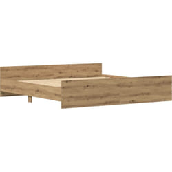 Cadre de lit Artisan Chêne 200x200 cm Bois d'ingénierie vidaXL