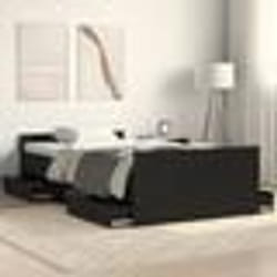 vidaXL Cadre de lit sans matelas Chêne noir 90x200 cm Bois dingénierie 3329327