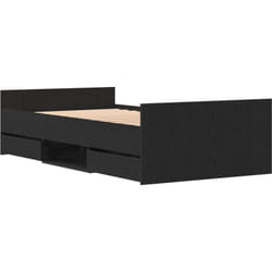 Vidaxl - Cadre de lit sans matelas Chêne noir 90x190 cm Bois d'ingénierie