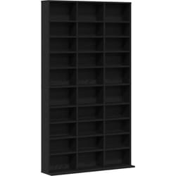 Armoire cd en chêne noir 101x23x177,5 cm en bois d'ingénierie Vidaxl