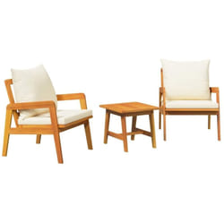 Ensemble Bistrot 3 Pcs Marron 45 X 45 X 38cm Vidaxl