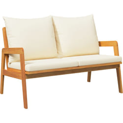 Banc de jardin avec coussins 115x65x71 cm Bois d'acacia massif vidaXL