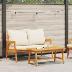 Ensemble Bistrot Avec Coussin 2 Pcs Marron Bois D'Acacia Massif Vidaxl