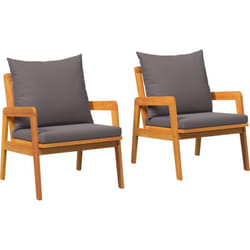 Vidaxl - Chaises de jardin 2 pcs 59,5x65x71,5 cm Bois massif