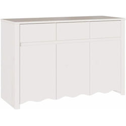Blanc 114 x 43 x 75.5 cm Bois de pin massif Vidaxl