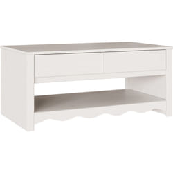 Table basse 'drammen' Blanche 99x55x45 cm en bois massif de pin Vidaxl