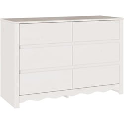 Commode 'drammen' Blanche 111x43x73,5 cm en Bois massif de Pin Vidaxl