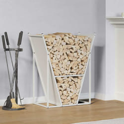Portant de bois chauffage blanc 69,5x35x81 cm Vidaxl