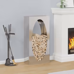 Gardez vos bûches bien rangées et faciles d'accès grâce à ce support robuste et stable pour le bois de chauffage ! Matériau d ...