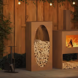 Gardez vos bûches bien rangées et faciles d'accès grâce à ce support robuste et stable pour le bois de chauffage ! Matériau d ...