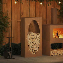 Vidaxl - tagère à bois 50x23x100 cm acier résistant aux intempéries