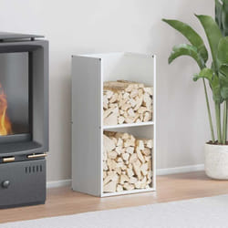 Vidaxl - Portant de bois chauffage blanc 40x30x80 cm