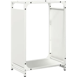 Portant de bois chauffage blanc 44x28x65 cm Vidaxl