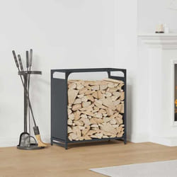 Portant De Bois Chauffage Anthracite 60x28x65 Cm Vidaxl