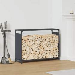 vidaXL Portant bois chauffage anthracite 90x28x65 cm