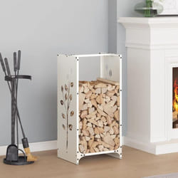 Vidaxl - Portant de bois chauffage blanc 40x30x80 cm