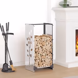 Gardez vos bûches bien rangées et faciles d'accès grâce à ce support robuste et stable pour le bois de chauffage ! Matériau d ...