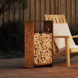 Gardez vos bûches bien rangées et faciles d'accès grâce à ce support robuste et stable pour le bois de chauffage ! Matériau d ...