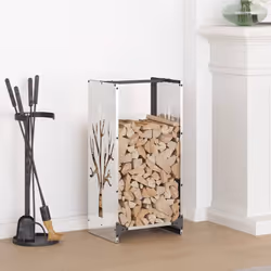 Gardez vos bûches bien rangées et faciles d'accès grâce à ce support robuste et stable pour le bois de chauffage ! Matériau d ...