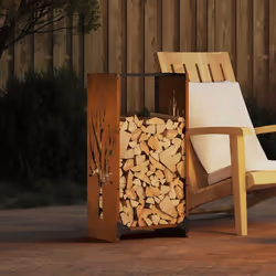 Gardez vos bûches bien rangées et faciles d'accès grâce à ce support robuste et stable pour le bois de chauffage ! Matériau d ...