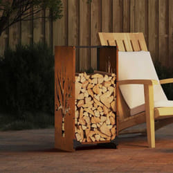 Vidaxl - tagère à bois 40x30x80 cm acier résistant aux intempéries
