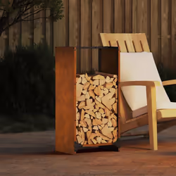 Gardez vos bûches bien rangées et faciles d'accès grâce à ce support robuste et stable pour le bois de chauffage ! Matériau d ...