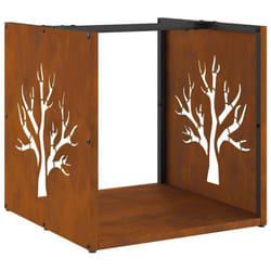Vidaxl - tagère à bois 40x40x40 cm acier résistant aux intempéries
