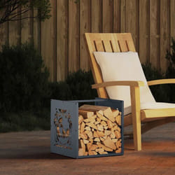 Portant de bois chauffage anthracite 40x40x40 cm Vidaxl