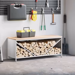 Gardez vos bûches bien rangées et faciles d'accès grâce à ce support robuste et stable pour le bois de chauffage ! Robuste et ...