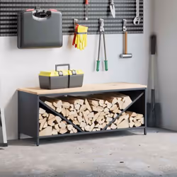 Gardez vos bûches bien rangées et faciles d'accès grâce à ce support robuste et stable pour le bois de chauffage ! Robuste et ...