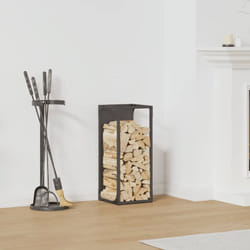 Vidaxl - Portant de bois chauffage noir 25x25x60 cm