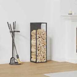 Vidaxl - Portant de bois chauffage noir 25x25x80 cm