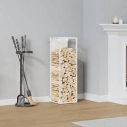 Vidaxl - Portant de bois chauffage blanc 25x25x80 cm