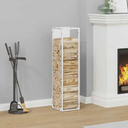 Vidaxl - Portant de bois chauffage blanc 25x25x100 cm
