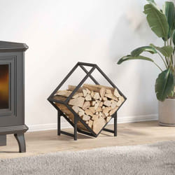Vidaxl - Portant de bois chauffage noir 50x25x50 cm
