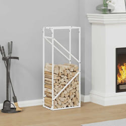 Portant de bois chauffage blanc 40x25x100 cm - Vidaxl