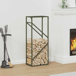 Portant De Bois Chauffage Vert Olive 40x25x100 Cm - Vidaxl
