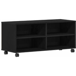 Vidaxl - Meuble tv Noir 90 x 35 x 35 cm Bois d'ingénierie