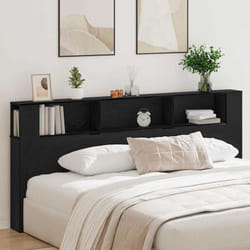 Cabinet de Tête Noir Chêne 220x18,5x104,5 cm Vidaxl