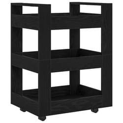 Vidaxl - Chariot De Cuisine Chêne Noir 60 X 45 X 80 Cm Bois D'Ingénierie
