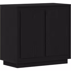 Ce buffet a une vibe moderne avec sa finition en chêne noir chic et sa surface texturée, ce qui en fait un vrai point focal p ...