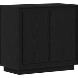 Vidaxl - Buffet Noir Chêne 80x34x75 cm Bois d'ingénierie
