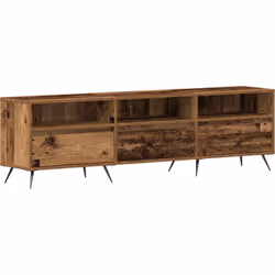Ce meuble TV chic combine un design contemporain avec de l'utilité, supportant des TV jusqu'à 55 pouces. Son joli fini en boi ...